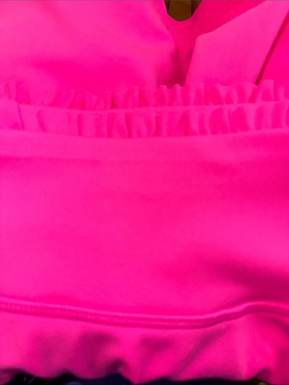 Yogalicious girls neon pink tank and skort with ruffle detail large (12) NWT